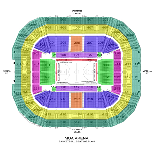 Araneta Coliseum Seating Chart